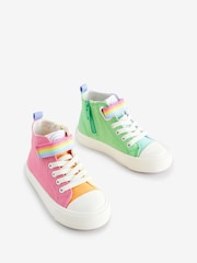 وردي/أصفر - Little Bird by Jools Oliver Multi Canvas Hi-Top Trainers - صورة 1 من 5
