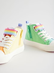 وردي/أصفر - Little Bird by Jools Oliver Multi Canvas Hi-Top Trainers - صورة 3 من 5