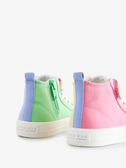 وردي/أصفر - Little Bird by Jools Oliver Multi Canvas Hi-Top Trainers - صورة 4 من 5