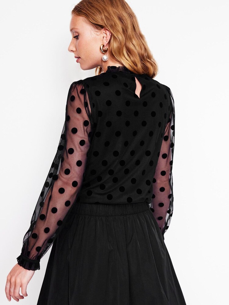 Boden Tulle Blouson Sleeve Top - Image 3 of 5
