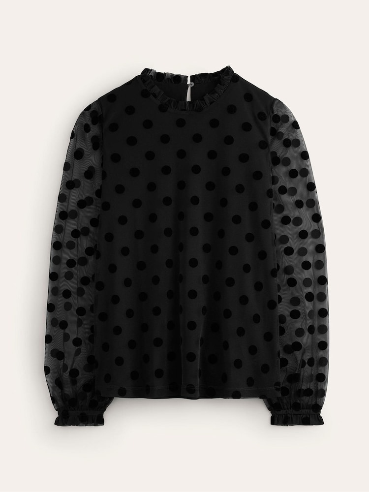 Boden Tulle Blouson Sleeve Top - Image 5 of 5