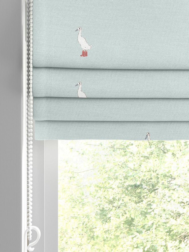 Sophie Allport Blue Running Ducks Made to Measure 100% Cotton Roman Blind - Image 2 of 6