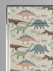 Sophie Allport Natural and Khaki Green Dinosaur Camo Made to Measure 100% Cotton Roman Blind - Image 3 of 6