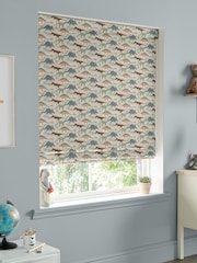 Sophie Allport Natural and Khaki Green Dinosaur Camo Made to Measure 100% Cotton Roman Blind - Image 5 of 6