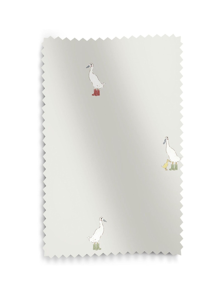 Sophie Allport Grey Running Ducks Made to Measure 100% Cotton Roman Blind - Image 6 of 6