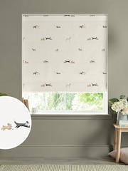 Sophie Allport Off White Doggy Daycare Made to Measure 100% Cotton Roman Blind - Image 1 of 6