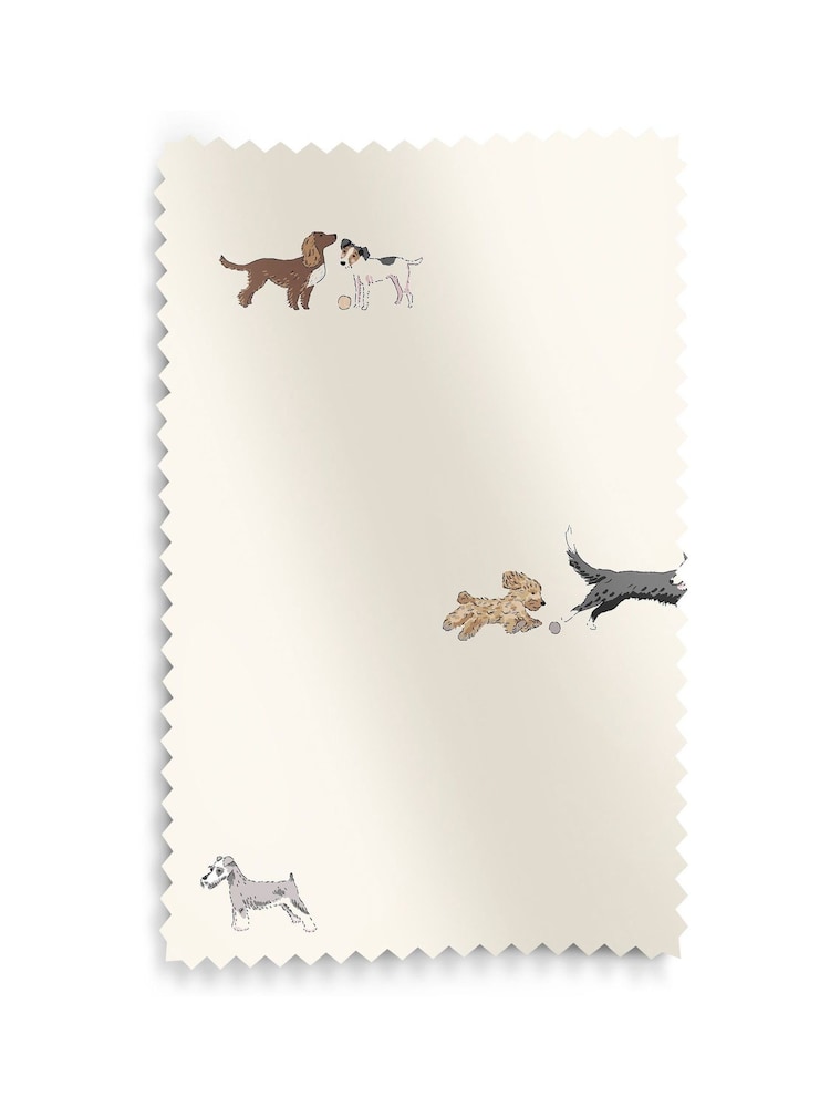 Sophie Allport Off White Doggy Daycare Made to Measure 100% Cotton Roman Blind - Image 6 of 6