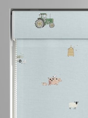 Sophie Allport Blue On the Farm Made to Measure 100% Cotton Roman Blind - Image 3 of 6