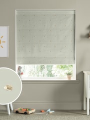 Sophie Allport Sage Green Woodland Hedgehog Made to Measure 100% Cotton Roman Blind - Image 1 of 6
