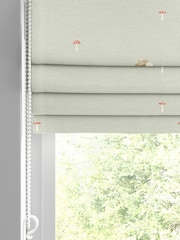 Sophie Allport Sage Green Woodland Hedgehog Made to Measure 100% Cotton Roman Blind - Image 2 of 6