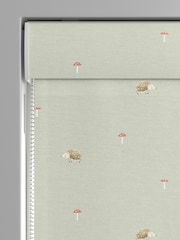 Sophie Allport Sage Green Woodland Hedgehog Made to Measure 100% Cotton Roman Blind - Image 3 of 6