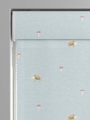 Sophie Allport Blue 100% Cotton Woodland Hedgehog Made to Measure v Roman Blind - Image 3 of 6