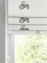 Sophie Allport Soft Grey On the Farm Made to Measure 100% Cotton Roman Blind - Image 2 of 6