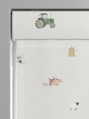 Sophie Allport Soft Grey On the Farm Made to Measure 100% Cotton Roman Blind - Image 3 of 6