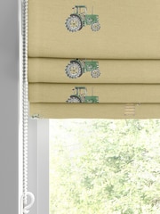 Sophie Allport Mustard Yellow On the Farm Made to Measure 100% Cotton Roman Blind - Image 2 of 6