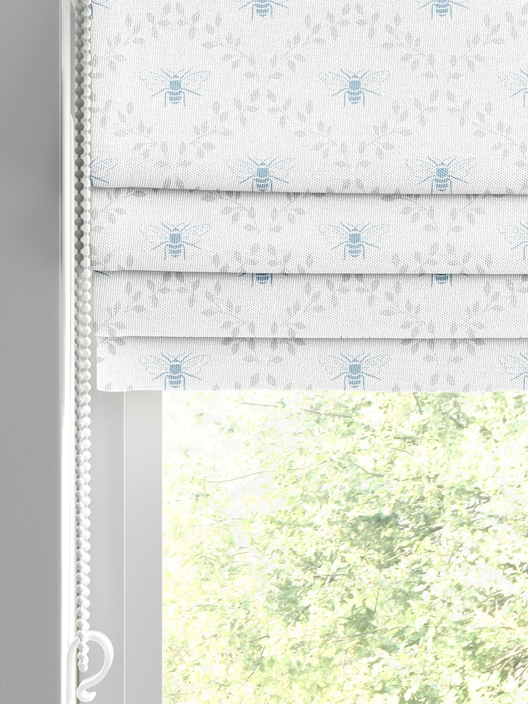 Sophie Allport White Bees and Leaves Made to Measure 100% Cotton Roman Blind - Image 2 of 6