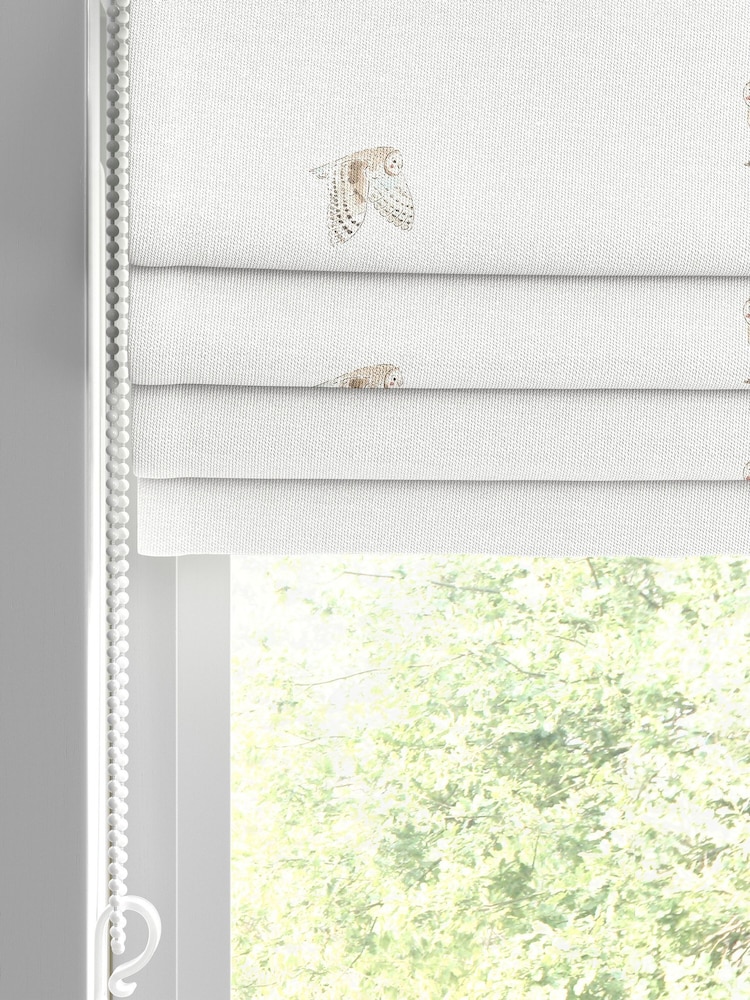 Sophie Allport Off White Snowy Owls Made to Measure 100% Cotton Roman Blind - Image 2 of 6