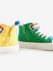 أحمر/أزرق - Little Bird by Jools Oliver Multi Canvas Hi-Top Trainers - صورة 4 من 6