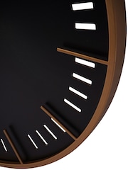 Libra Interiors Black Brass Perforated Indoor Wall Clock - Image 5 of 6