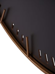 Libra Interiors Black Brass Perforated Indoor Wall Clock - Image 6 of 6