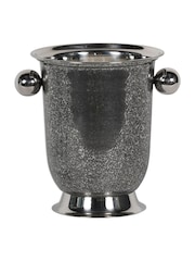 Libra Interiors Silver Dusky Finish Champagne Bucket 23cm - Image 2 of 5