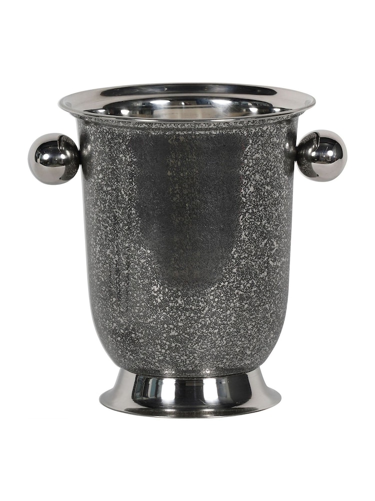 Libra Interiors Silver Dusky Finish Champagne Bucket 23cm - Image 2 of 5