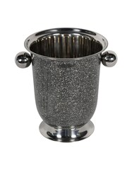 Libra Interiors Silver Dusky Finish Champagne Bucket 23cm - Image 3 of 5