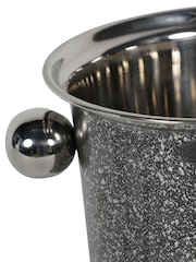 Libra Interiors Silver Dusky Finish Champagne Bucket 23cm - Image 4 of 5