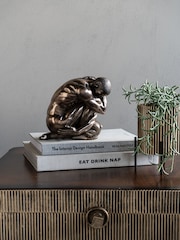 Libra Interiors Bronze Keswick Male Statue Clutching Sculpture - Image 1 of 2