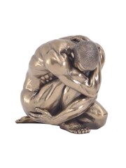 Libra Interiors Bronze Keswick Male Statue Clutching Sculpture - Image 2 of 2