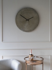 Libra Interiors Champagne Gold Textured Wall Clock - Image 1 of 6