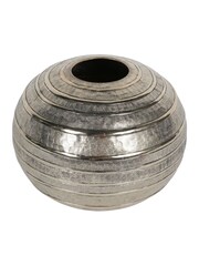 Libra Interiors Antique Gold Gilver Rings Ball Vase - Image 3 of 5