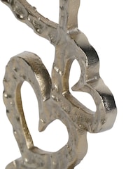 Libra Interiors Gold Black Multi Hearts Sculpture on Wooden Base - Image 4 of 5