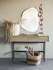 Libra Interiors Natural Black Halong Set of Two Square Storage Baskets - Image 2 of 6
