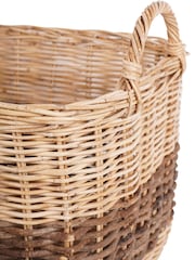 Libra Interiors Natural Black Halong Set of Two Square Storage Baskets - Image 5 of 6