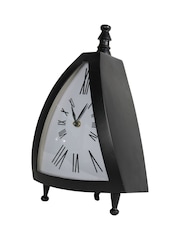 Libra Interiors Black Pyramid Mantel Clock - Image 3 of 6