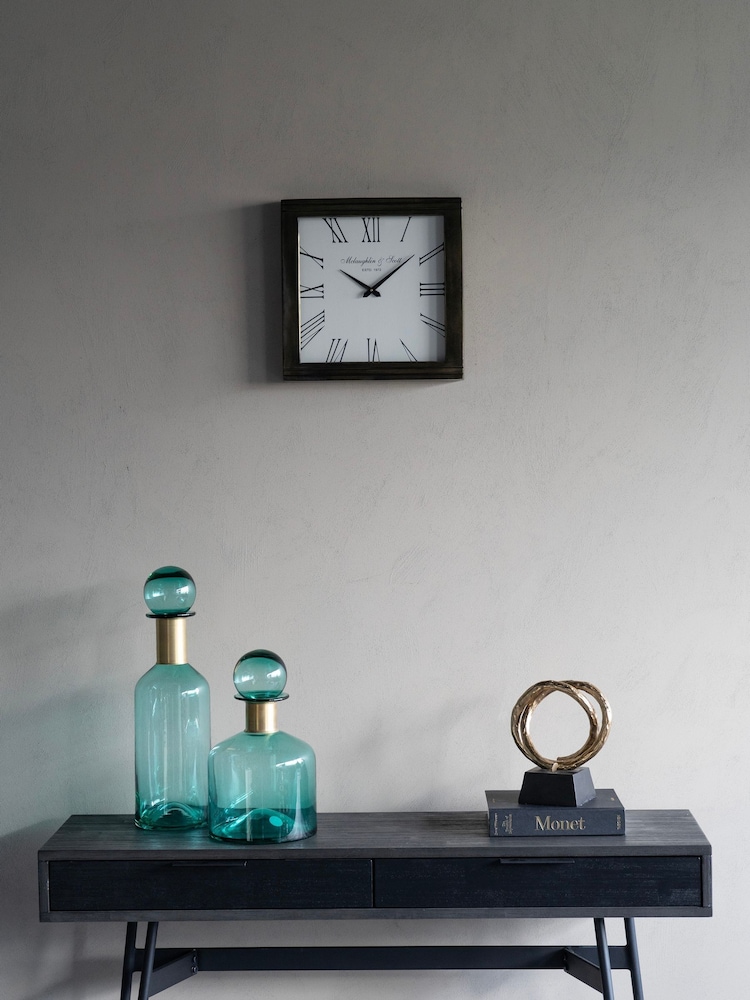 Libra Interiors Bruised Brass Hornchurch Antique Finish Wall Clock 38cm - Image 1 of 6