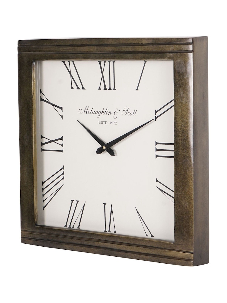 Libra Interiors Bruised Brass Hornchurch Antique Finish Wall Clock 38cm - Image 2 of 6