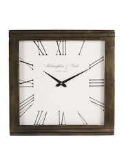 Libra Interiors Bruised Brass Hornchurch Antique Finish Wall Clock 38cm - Image 3 of 6