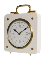 Libra Interiors Ivory Gold Kimberley Mantel Clock - Image 2 of 6