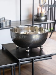 Libra Interiors Silver Medium Dusky Finish Round Bowl 30cm - Image 1 of 3