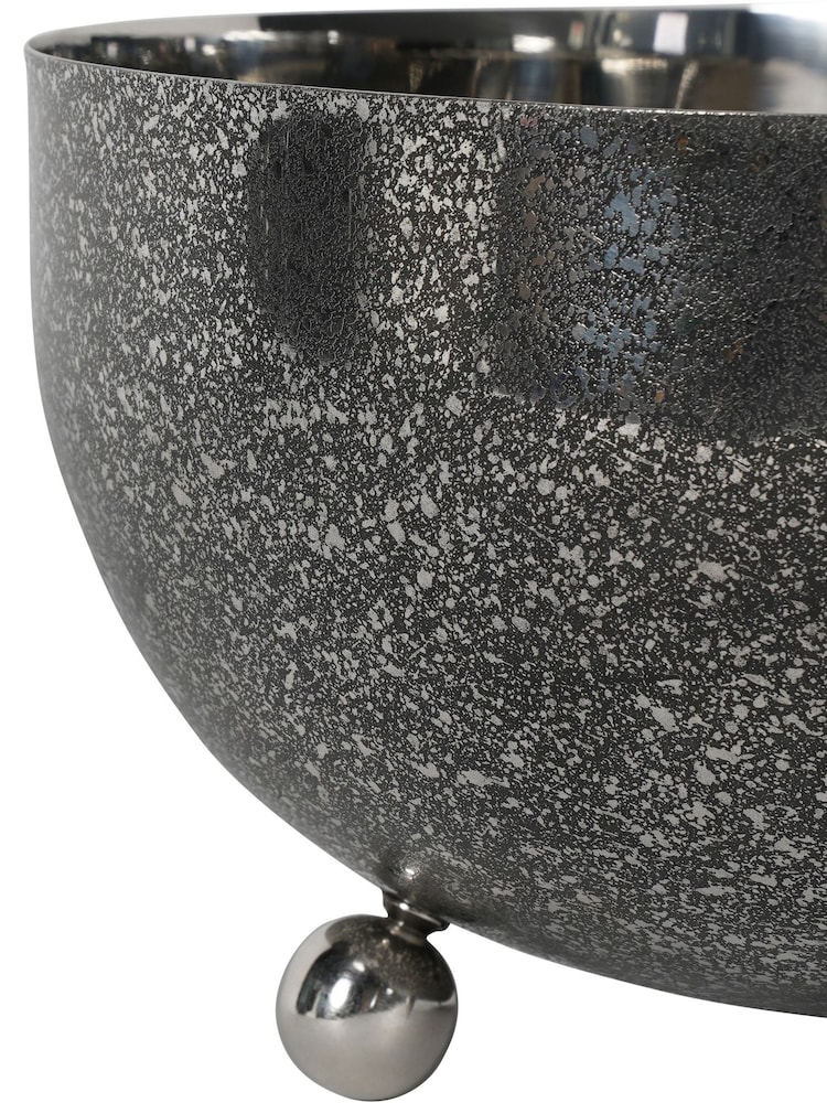 Libra Interiors Silver Medium Dusky Finish Round Bowl 30cm - Image 4 of 4 Libra Interiors Silver Medium Dusky Finish Round Bowl 30cm - Image 4 of 4