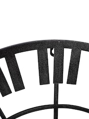Libra Interiors Black White Piano Skeleton Outdoor Metal Wall Clock - Image 5 of 5