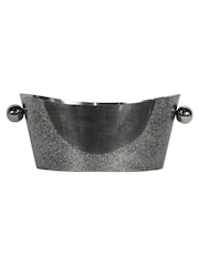 Libra Interiors Silver Dusky Finish Oval Party Tub 52cm - Image 2 of 4