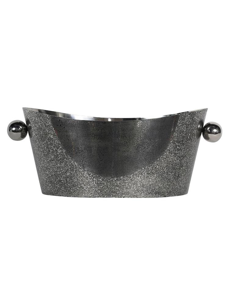 Libra Interiors Silver Dusky Finish Oval Party Tub 52cm - Image 2 of 4