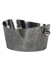 Libra Interiors Silver Dusky Finish Oval Party Tub 52cm - Image 3 of 4