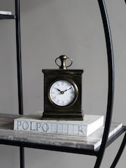 Libra Interiors Bruised Brass Taunton Antique Finish Mantel Clock - Image 3 of 6