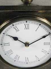 Libra Interiors Bruised Brass Taunton Antique Finish Mantel Clock - Image 5 of 6