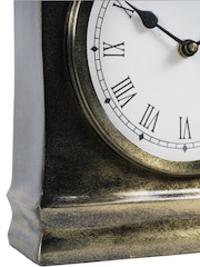 Libra Interiors Bruised Brass Taunton Antique Finish Mantel Clock - Image 6 of 6