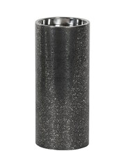 Libra Interiors Silver Dusky Finish Pillar Candle Holder - Image 3 of 6